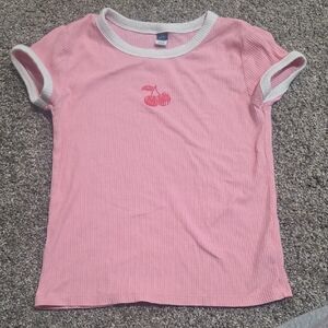 Old Navy Pink Kids Tee with Cherry Design